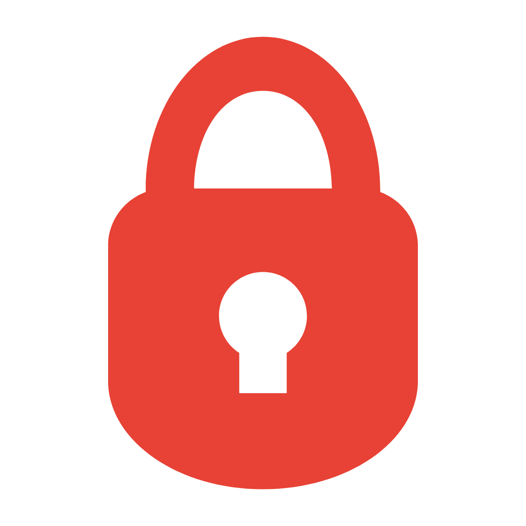 A red lock logo for demonstrating SSL protected checkout